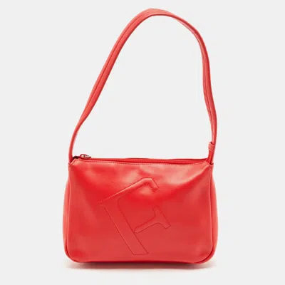 Pre-owned Furla Red Leather Logo Shoulder Bag