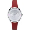 Furla Women's Metropolis Silver Dial Calfskin Leather Watch