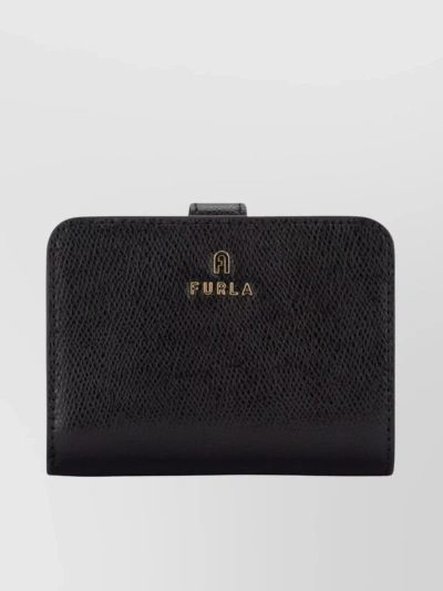 Furla Refined Textured Finish Wallet In Black