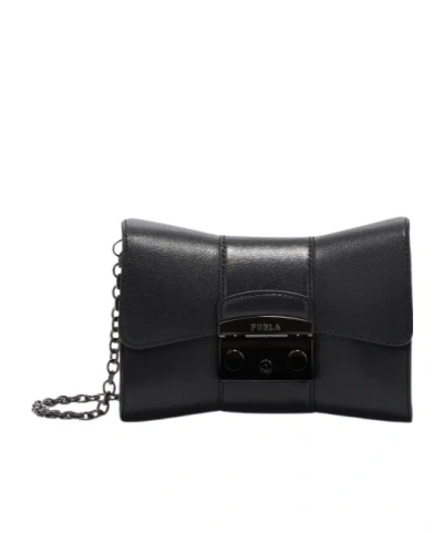 Furla Remix Metropolis Logo Cross-body Bag In Black