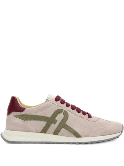 Furla Retrò Logo-detail Sneakers In Nude