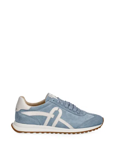 Furla Retro Low-top Sneakers In Blue