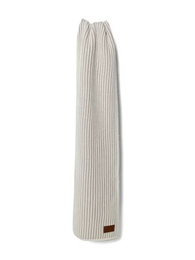 Furla Ribbed-knit Scarf In Grey