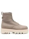 Furla Rita Lace-up Combat Boots In Neutrals