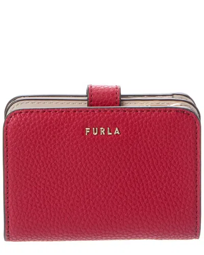 Furla Ritzy Leather Compact Wallet In Red