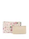 Furla Rose Motif Make-up Bag In White