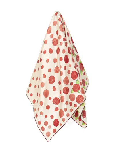 Furla Schal Mit Rosen-print In Multi