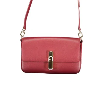 Furla Rosso Leather Women Handbag In Brown