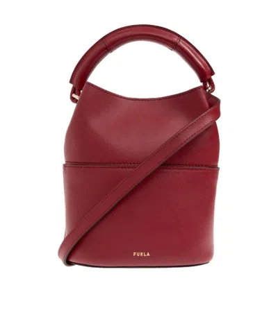 Furla Round Handle Shoulder Bag In Red