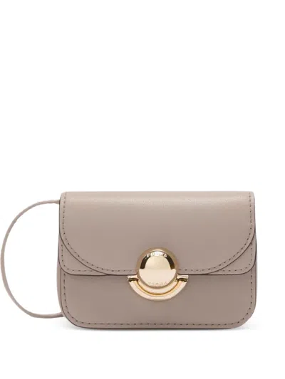 Furla Round Hardware Coin Wallet In Neutral
