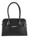 Furla Round Top Handle Handbag In Black