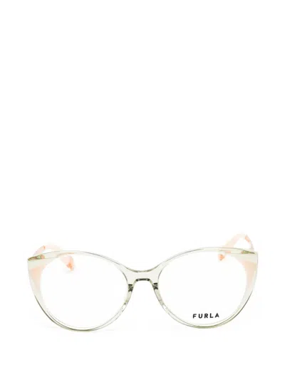 Furla Round-frame Glasses In Yellow