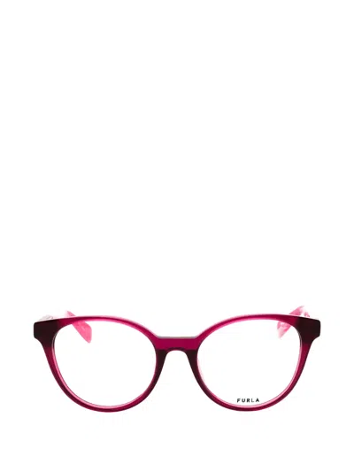 Furla Round-frame Glasses In Pink