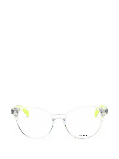 Furla Round-frame Glasses In Gray