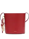 Furla Roxie Charm Leather Bucket Bag In Red