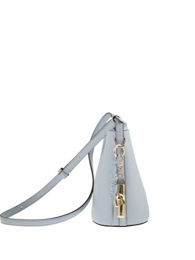 Furla Roxie Charm-detail Leather Bucket Bag In Blue