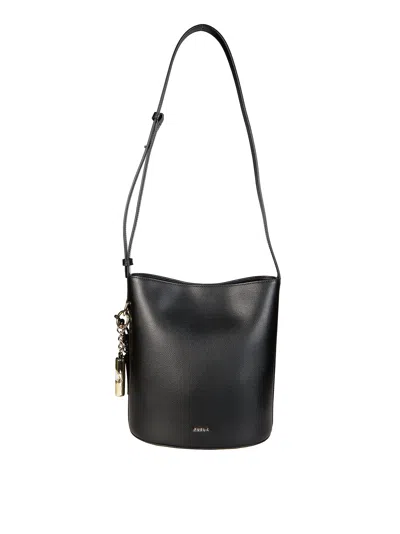 Furla Roxie S Adjustable Strap Bag In Black