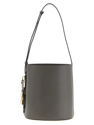 Furla Roxie Small Bucket Bag In Gray