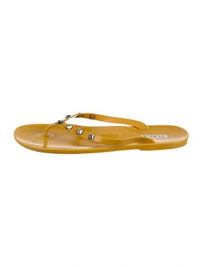 Pre-owned Furla Rubber Studded Accents In Yellow