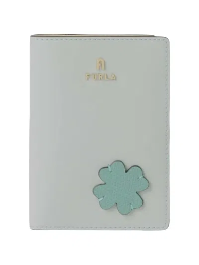 Furla S Camelia Flower-patch Passport Holder In Neutral