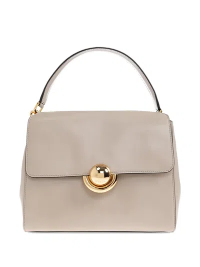 Furla S Domus Round-hardware Tote Bag In Neutral