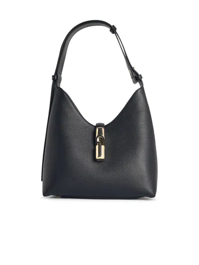 Furla S 'goccia' Black Lear Shoulder Bag