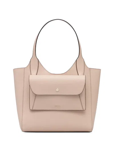Furla S Lea Grainy Leather Tote Bag In Pink