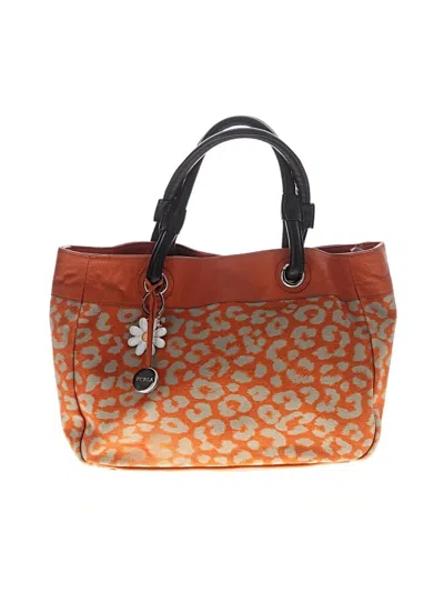 Pre-owned Furla Satchel In Orange