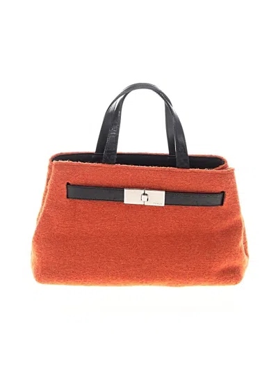 Pre-owned Furla Satchel In Orange