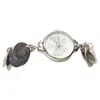 Furla Scribble Butterfly Logo Silver Disc Chain Watch Bracelet In Silver