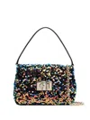 Furla Sequin-embellished Mini Bag In Black