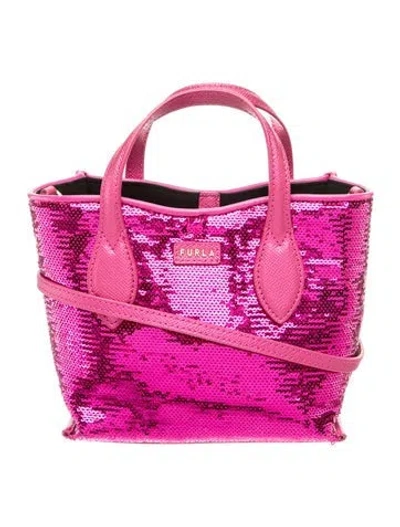 Pre-owned Furla Sequins Tote In Pink