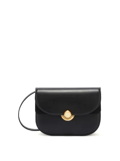 FURLA SFERA BLACK SMOOTH LEATHER SHOULDER BAG