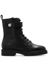 Furla Black Leather Boot In Black