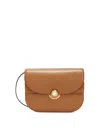 Furla Sfera Brandy Shoulder Bag In Smooth Leather In Brown