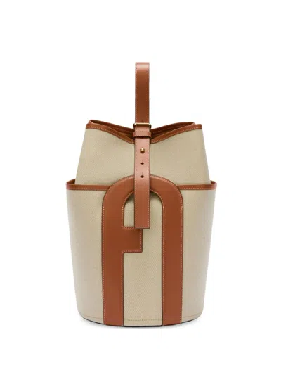 Furla Sfera Bucket Bag In Neutrals