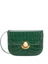 Furla Sfera Crocodile-effect Cross Body Bag In Green