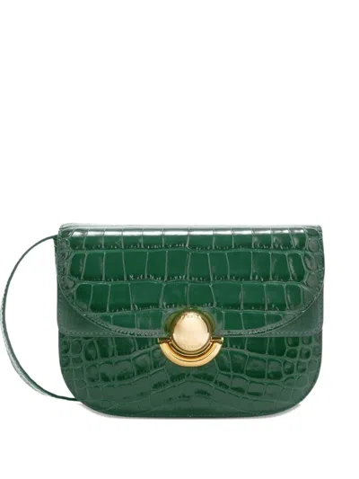 Furla Sfera Crocodile-effect Cross Body Bag In Green