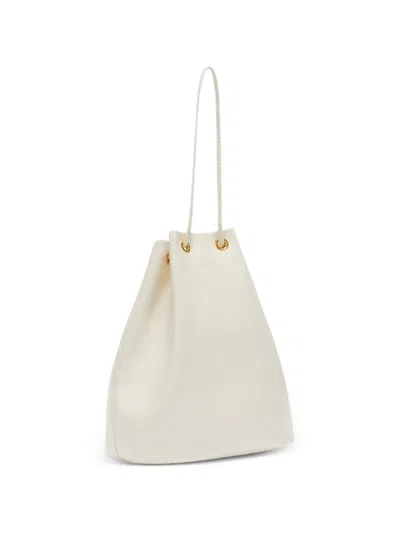 Furla Sfera Drawstring Bucket Bag In White