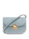 Furla Sfera Embossed Leather Shoulder Bag In Blue