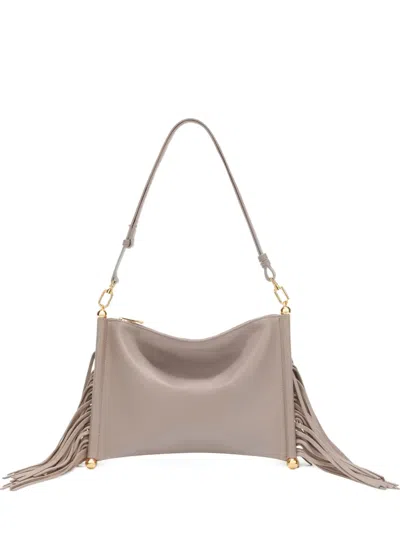Furla Sfera Fringing Shoulder Bag In Pink