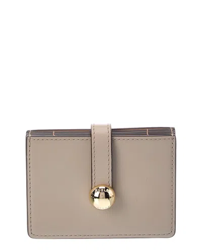 Furla Sfera Leather Card Case In White