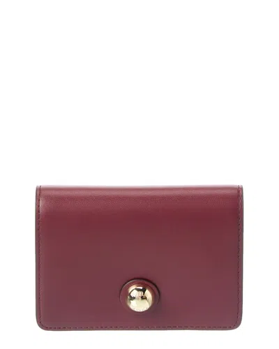 Furla Sfera Leather Compact Wallet In Burgundy