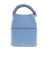 Furla Sfera Leather Tote Bag In Blue