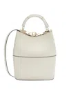 Furla Sfera Logo-buckle Bucket Bag In White