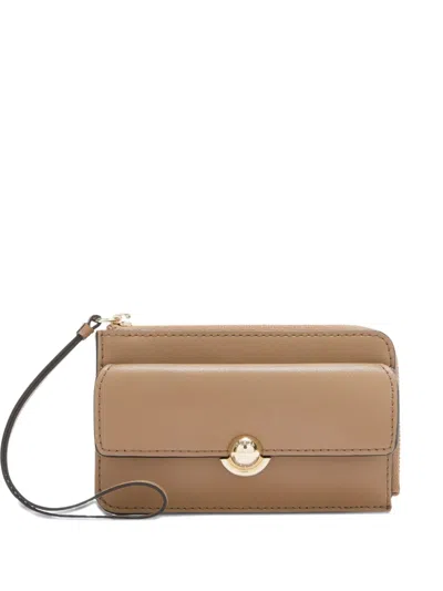 Furla Sfera M Leather Zip Wallet In Neutral