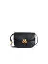 Furla Sfera Black Smooth Leather Shoulder Bag In Black