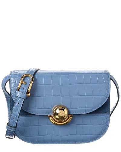 Furla Sfera Mini Leather Crossbody In Blue