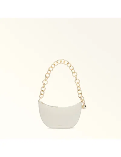Furla Sfera Mini Leather Shoulder Bag, Cream In White