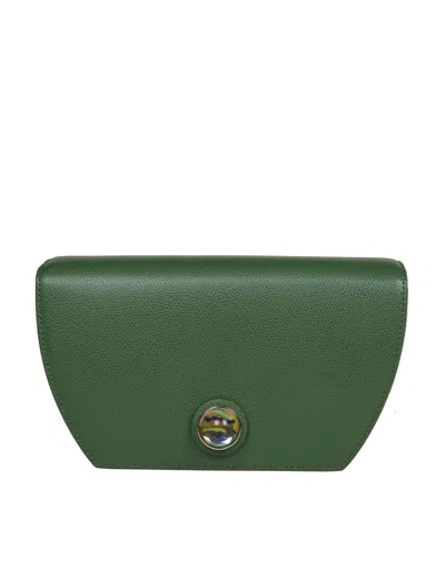 FURLA SFERA MINI SHOULDER BAG IN GREEN LEATHER